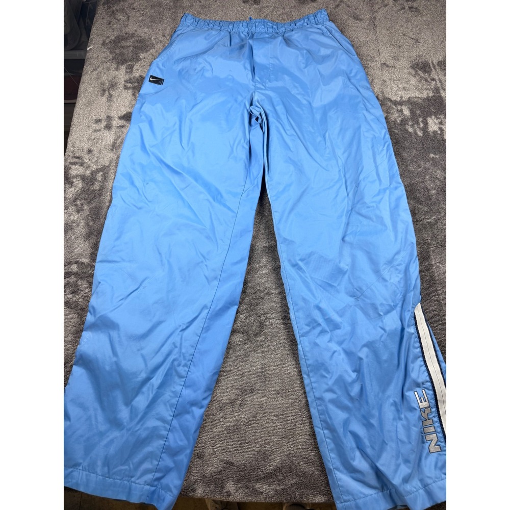 Nike Vintage Y2K Carolina Blue Track Pants Mens Large Windbreaker Swish Joggers